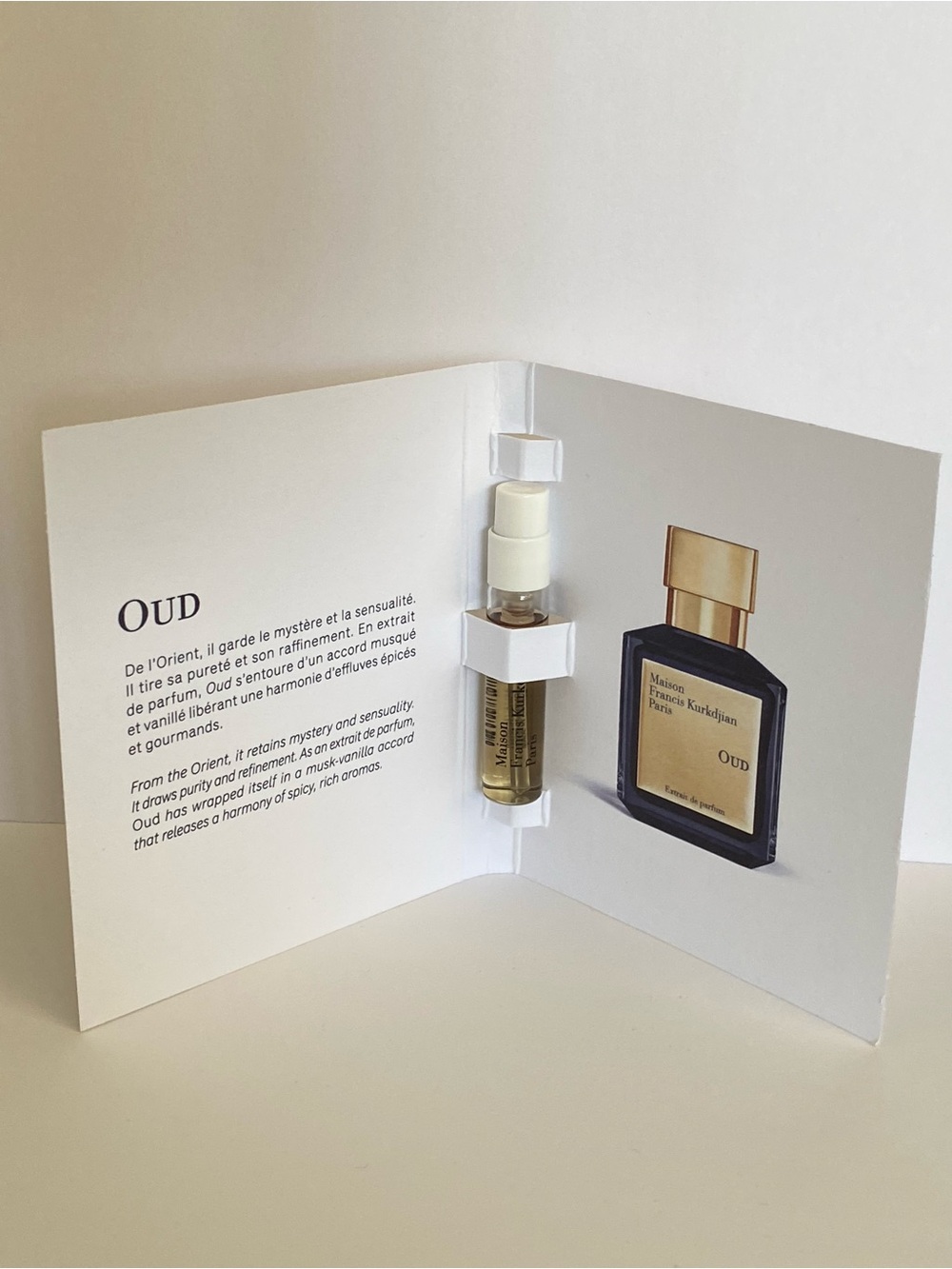 Maison Francis Kurkdjian Oud Extrait de parfum sample